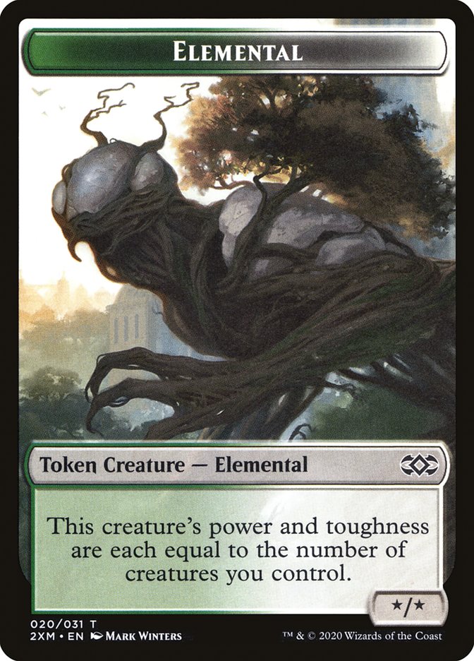 Demon // Elemental Double-Sided Token [Double Masters Tokens] | Lots Moore NSW