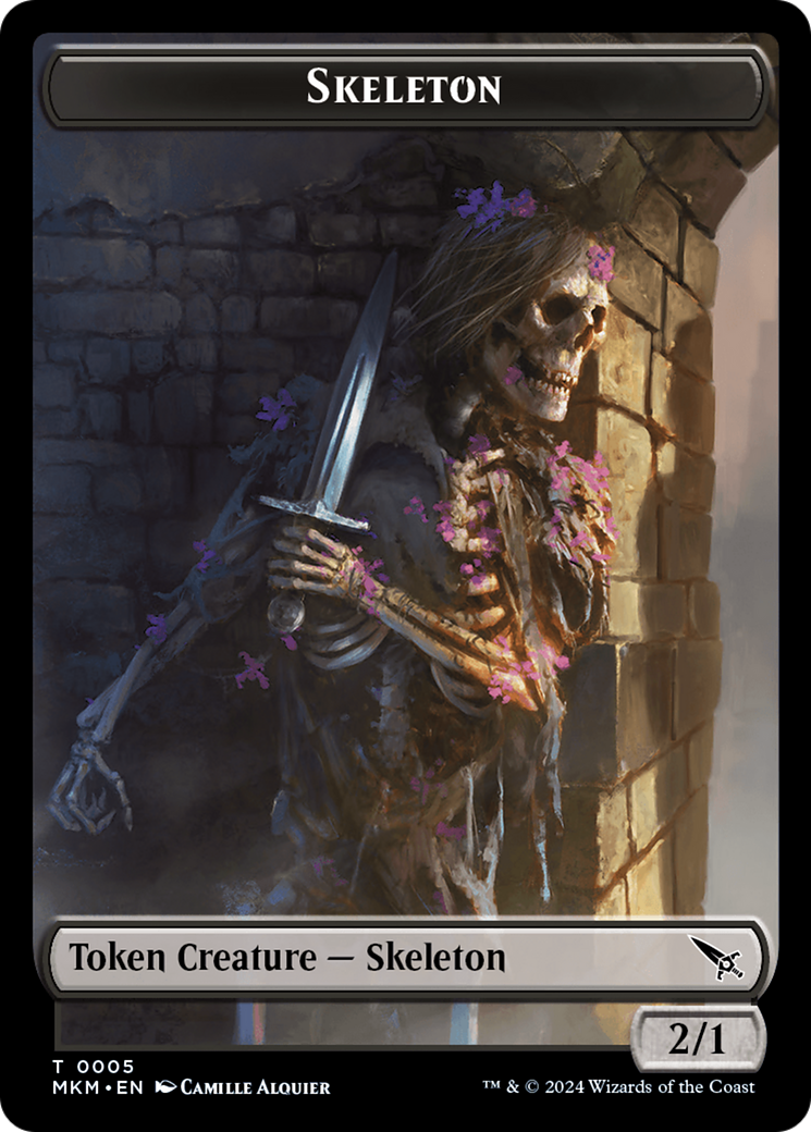 Skeleton Token [Murders at Karlov Manor Tokens] | Lots Moore NSW
