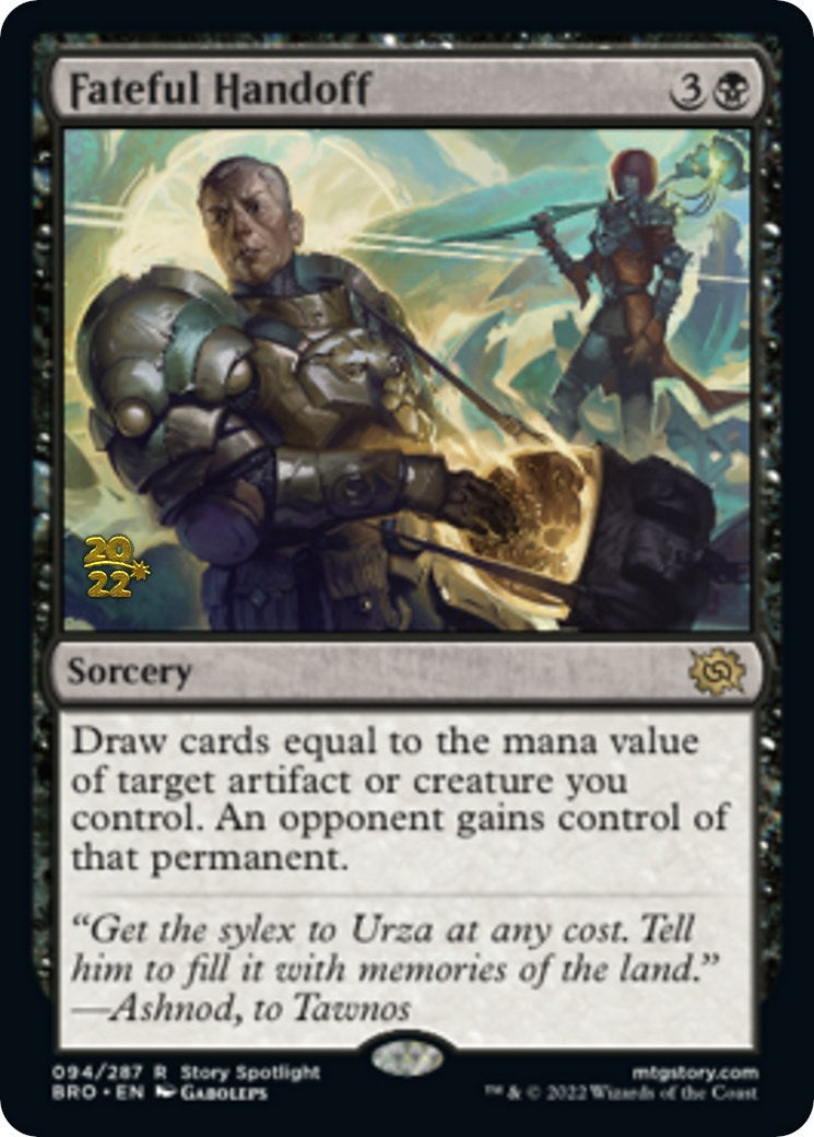Fateful Handoff [The Brothers' War Prerelease Promos] | Lots Moore NSW
