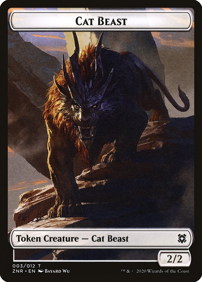 Cat Beast Token [Zendikar Rising Tokens] | Lots Moore NSW