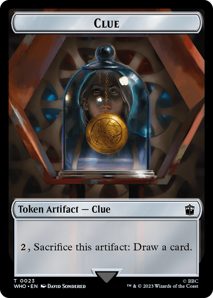 Human (0005) // Clue (0023) Double-Sided Token [Doctor Who Tokens] | Lots Moore NSW