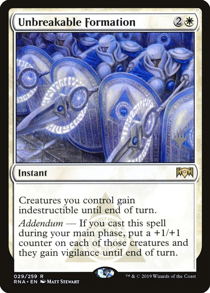 Unbreakable Formation (Promo Pack) [Ravnica Allegiance Promos] | Lots Moore NSW