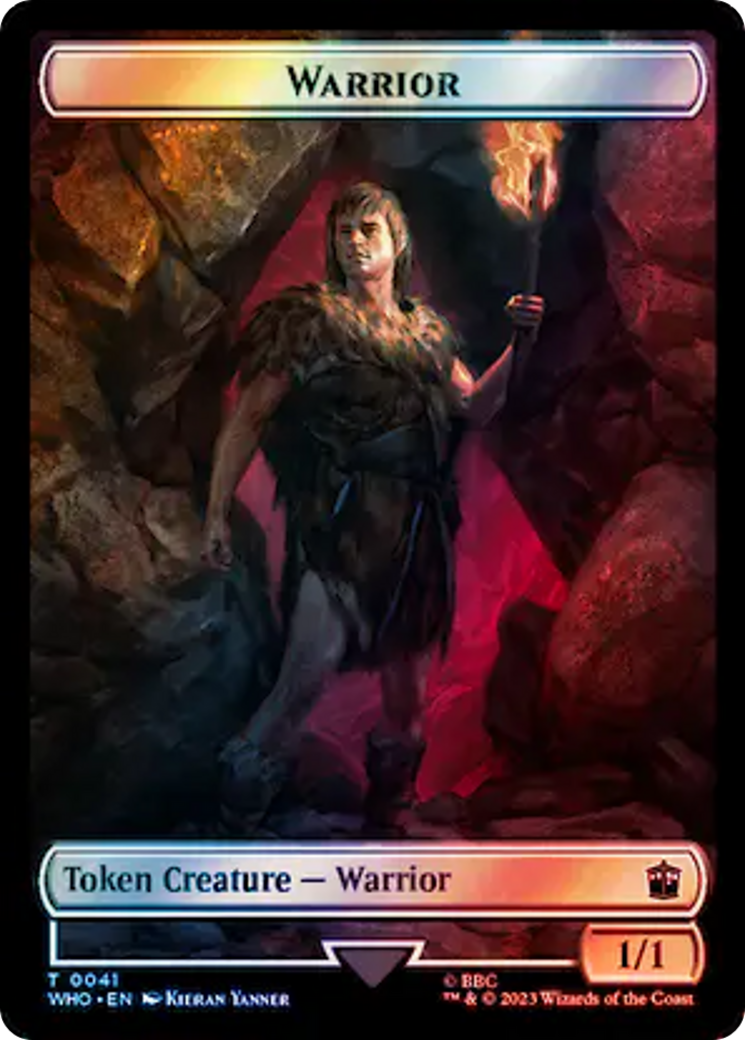 Warrior // Food (0058) Double-Sided Token (Surge Foil) [Doctor Who Tokens] | Lots Moore NSW