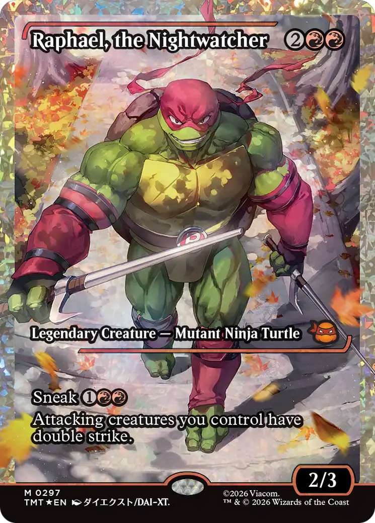 Raphael, the Nightwatcher (Showcase) (Fracture Foil) [Teenage Mutant Ninja Turtles] | Lots Moore NSW