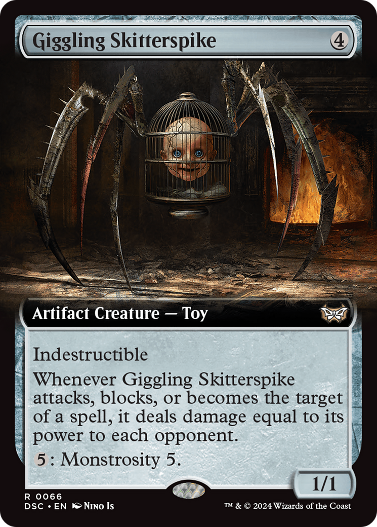 Giggling Skitterspike (Extended Art) [Duskmourn: House of Horror Commander] | Lots Moore NSW