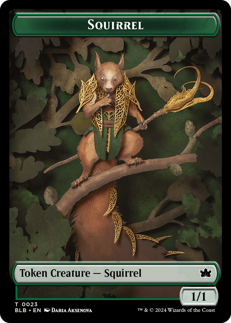 Squirrel // Food Double-Sided Token [Bloomburrow Tokens] | Lots Moore NSW