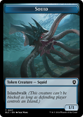 Steelburr Champion // Squid Double-Sided Token [Bloomburrow Commander Tokens] | Lots Moore NSW