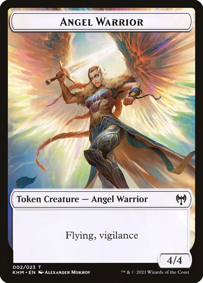 Human Warrior // Angel Warrior Double-Sided Token [Kaldheim Tokens] | Lots Moore NSW