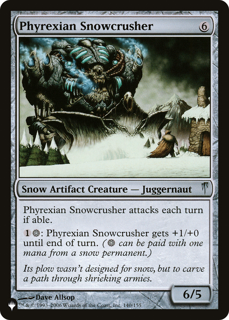 Phyrexian Snowcrusher [The List] | Lots Moore NSW