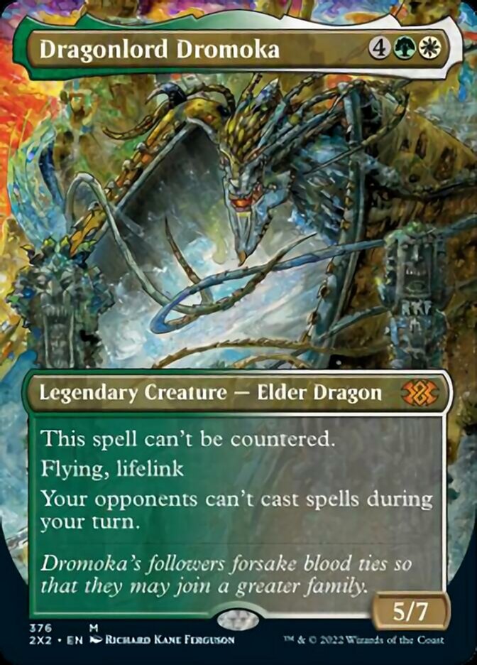 Dragonlord Dromoka (Borderless Alternate Art) [Double Masters 2022] | Lots Moore NSW