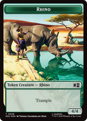 Rhino (029) // Beast (027) Double-Sided Token (Surge Foil) [Marvel Super Heroes Commander Tokens] | Lots Moore NSW