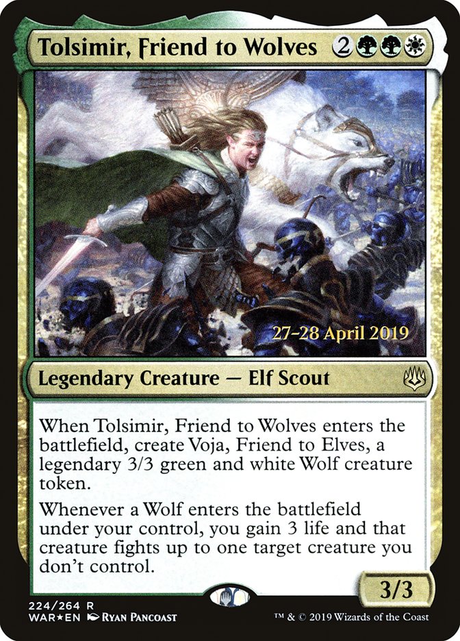 Tolsimir, Friend to Wolves [War of the Spark Prerelease Promos] | Lots Moore NSW