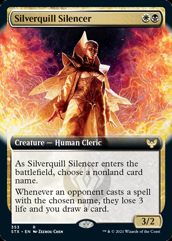 Silverquill Silencer (Extended Art) [Strixhaven: School of Mages] | Lots Moore NSW