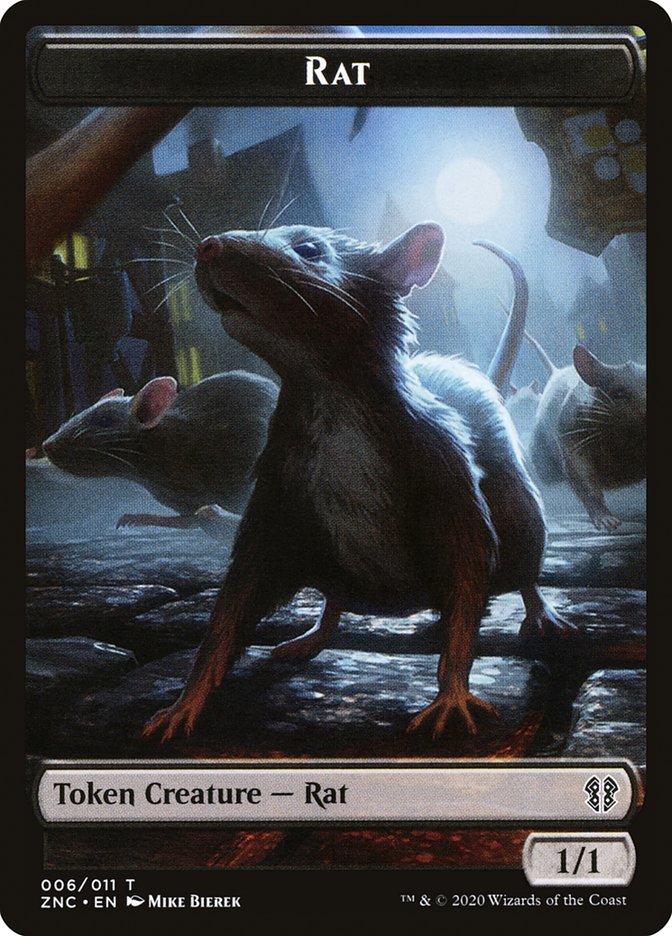 Faerie Rogue // Rat Double-Sided Token [Zendikar Rising Commander Tokens] | Lots Moore NSW