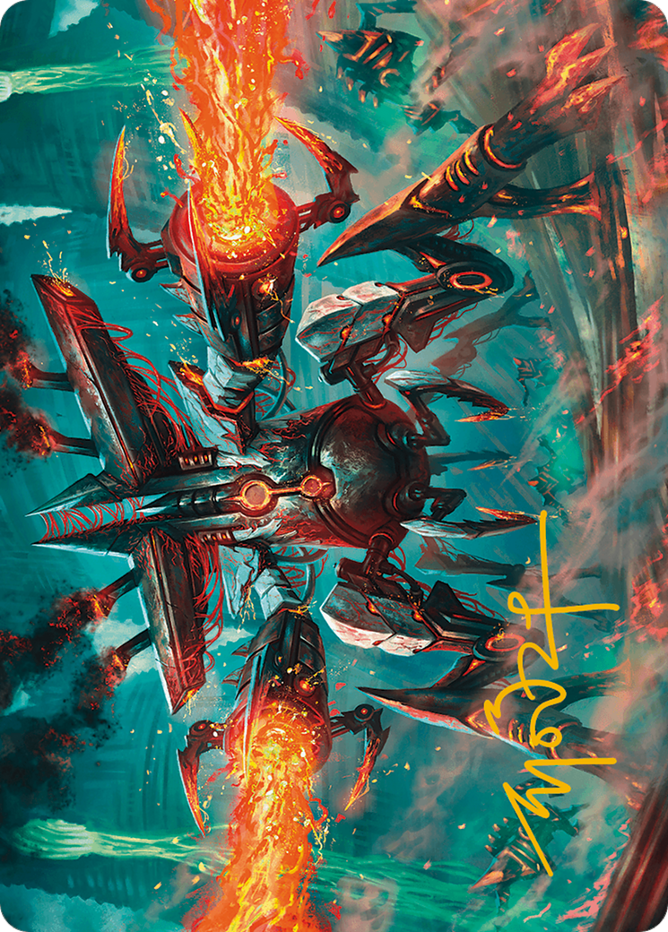 Exterminator Magmarch Art Card (Gold-Stamped Signature) [Modern Horizons 3 Art Series] | Lots Moore NSW