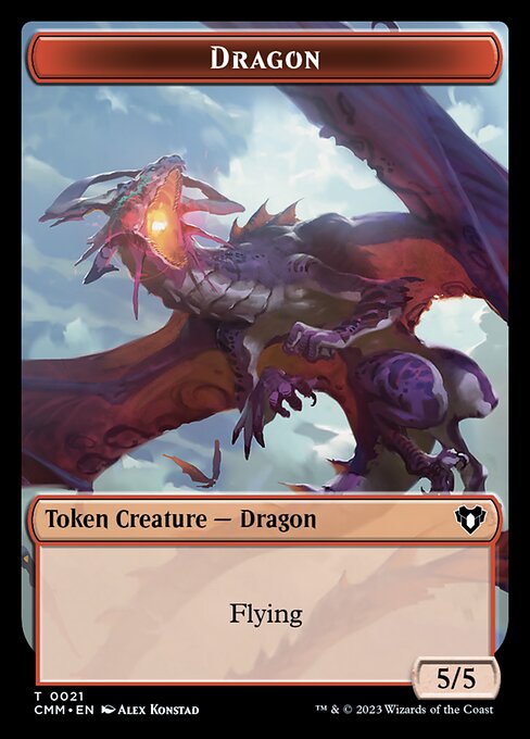 Thopter // Dragon (0021) Double-Sided Token [Commander Masters Tokens] | Lots Moore NSW