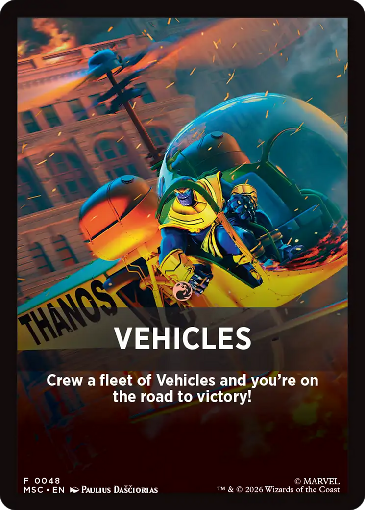 Vehicles Theme Card [Marvel Super Heroes Commander] | Lots Moore NSW