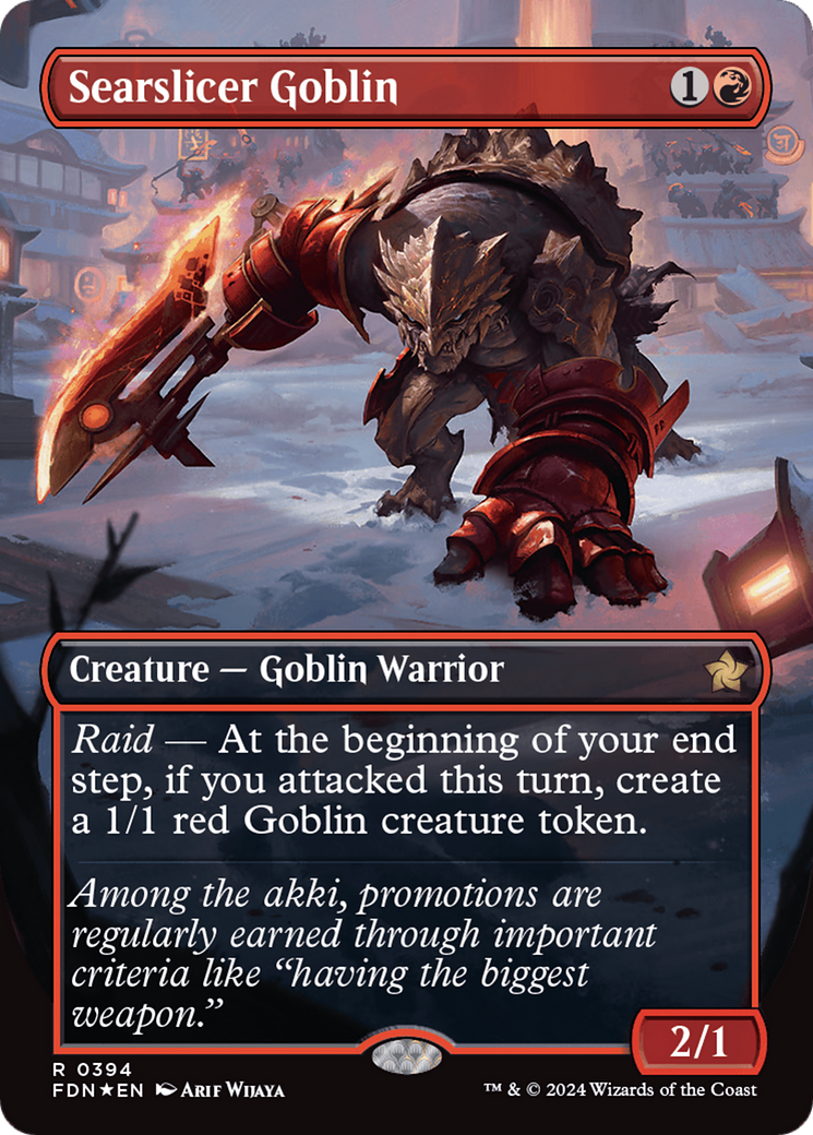 Searslicer Goblin (Borderless) (Mana Foil) [Foundations] | Lots Moore NSW