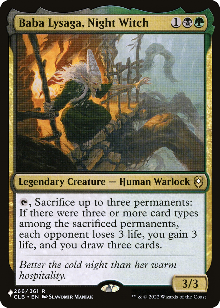 Baba Lysaga, Night Witch [The List] | Lots Moore NSW