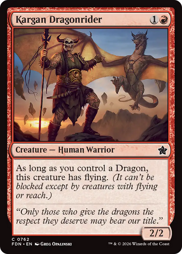 Kargan Dragonrider (0762) [Foundations] | Lots Moore NSW
