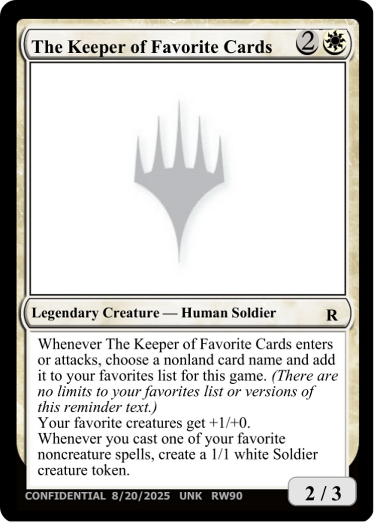 The Keeper of Favorite Cards (8/20/2025) [Unknown Event] | Lots Moore NSW