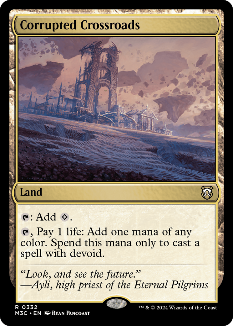 Corrupted Crossroads (Ripple Foil) [Modern Horizons 3 Commander] | Lots Moore NSW
