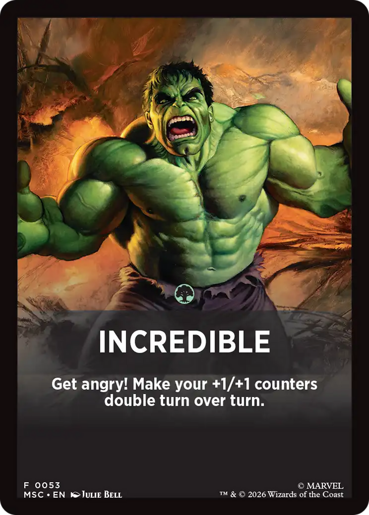 Incredible Theme Card [Marvel Super Heroes Commander] | Lots Moore NSW