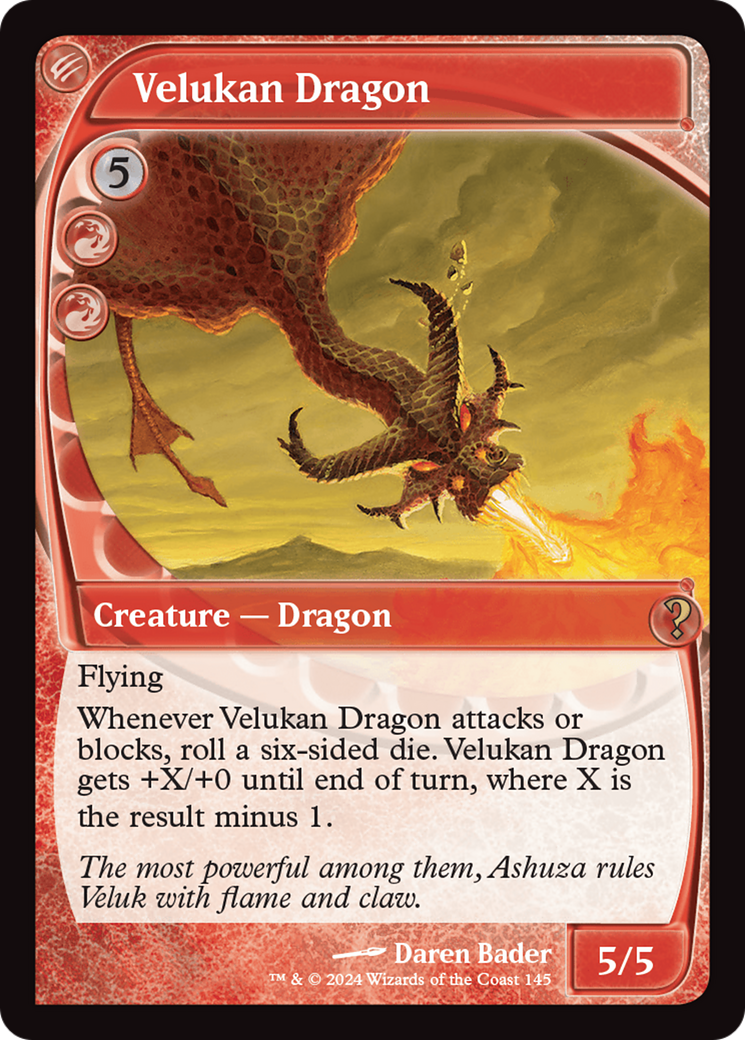 Velukan Dragon (Future Sight) [Mystery Booster 2] | Lots Moore NSW