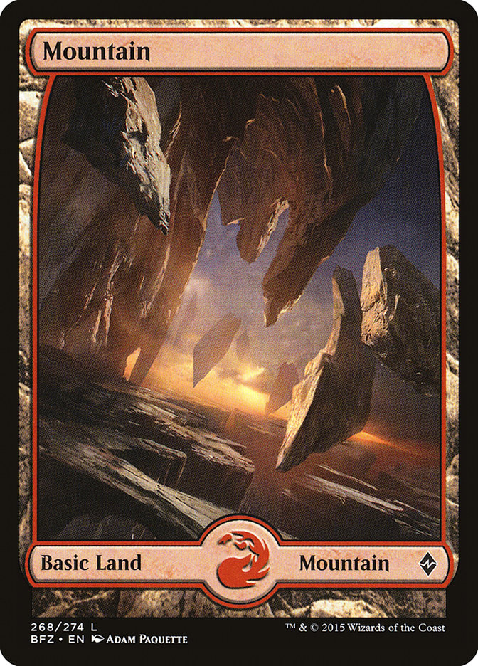 Mountain (268) (Full Art) [Battle for Zendikar] | Lots Moore NSW