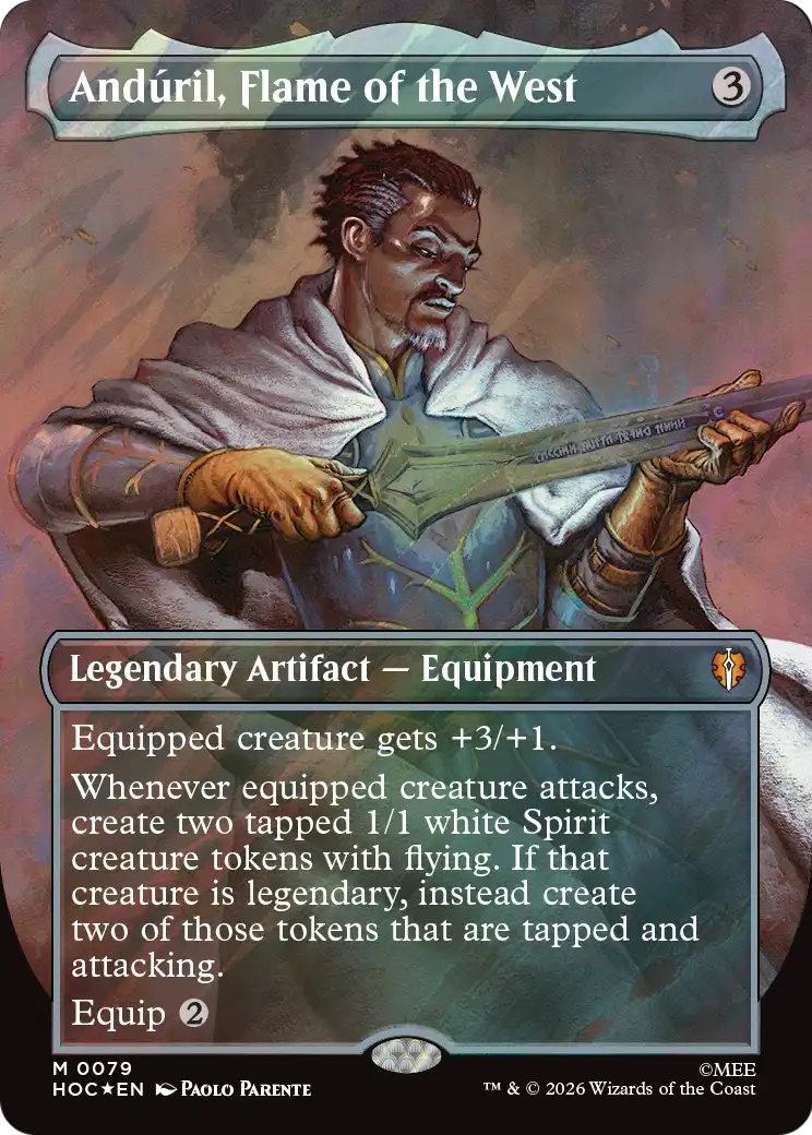 Anduril, Flame of the West (Borderless) (Surge Foil) [The Hobbit: Eternal-Legal] | Lots Moore NSW
