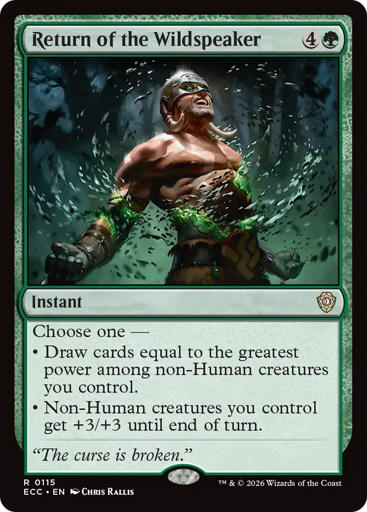 Return of the Wildspeaker [Lorwyn Eclipsed Commander] | Lots Moore NSW