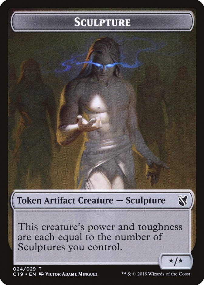 Bird (002) // Sculpture Double-Sided Token [Commander 2019 Tokens] | Lots Moore NSW