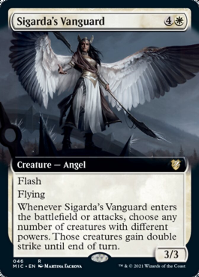 Sigarda's Vanguard (Extended Art) [Innistrad: Midnight Hunt Commander] | Lots Moore NSW