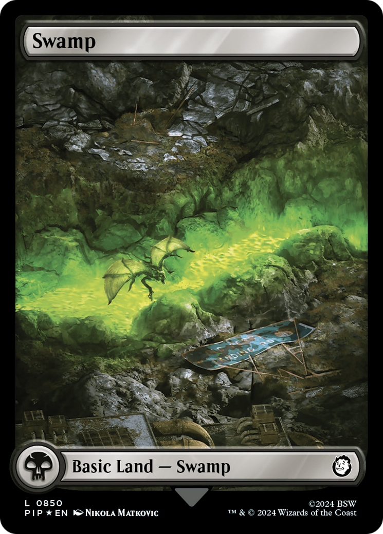 Swamp (0850) (Surge Foil) [Fallout] | Lots Moore NSW