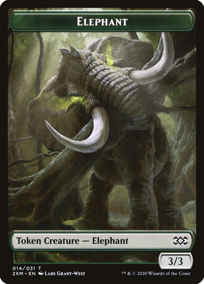 Angel // Elephant Double-Sided Token [Double Masters Tokens] | Lots Moore NSW