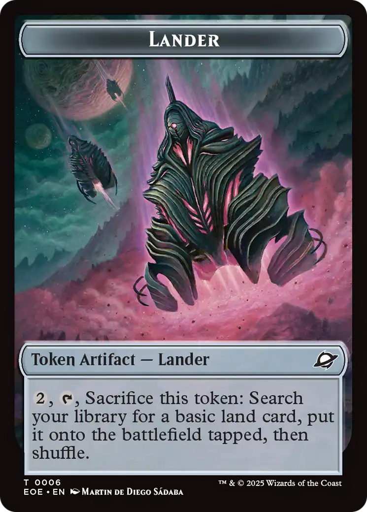 Drone // Lander (0006) Doubled-Sided Token [Edge of Eternities Tokens] | Lots Moore NSW