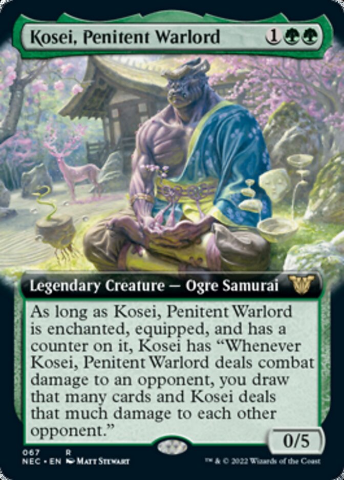 Kosei, Penitent Warlord (Extended Art) [Kamigawa: Neon Dynasty Commander] | Lots Moore NSW