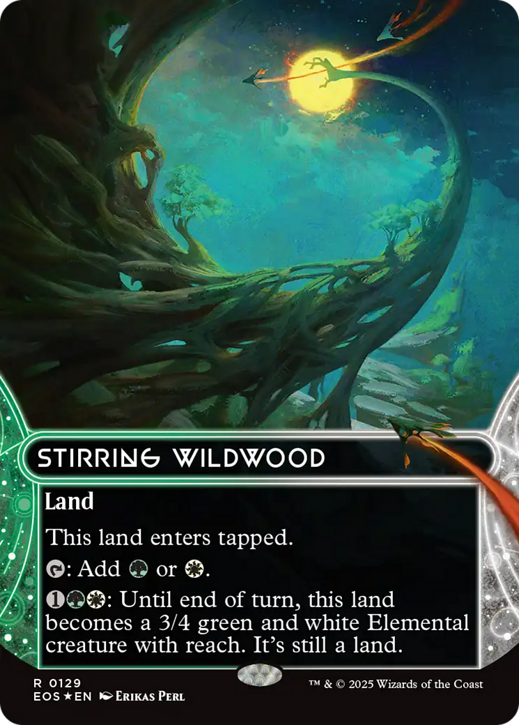 Stirring Wildwood (0129) (Borderless) (Galaxy Foil) [Edge of Eternities: Stellar Sights] | Lots Moore NSW