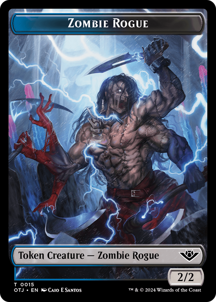 Zombie Rogue Token [Outlaws of Thunder Junction Tokens] | Lots Moore NSW