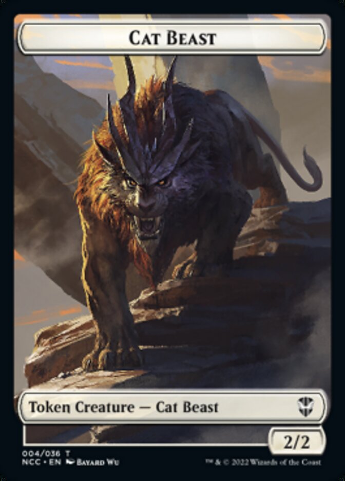 Soldier (09) // Cat Beast Double-Sided Token [Streets of New Capenna Commander Tokens] | Lots Moore NSW