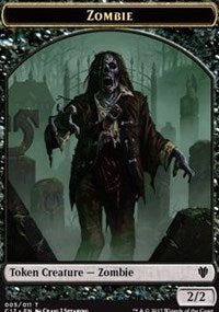 Zombie // Gold Double-Sided Token [Commander 2017 Tokens] | Lots Moore NSW