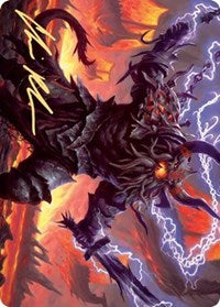 Kardur, Doomscourge Art Card (Gold-Stamped Signature) [Kaldheim Art Series] | Lots Moore NSW