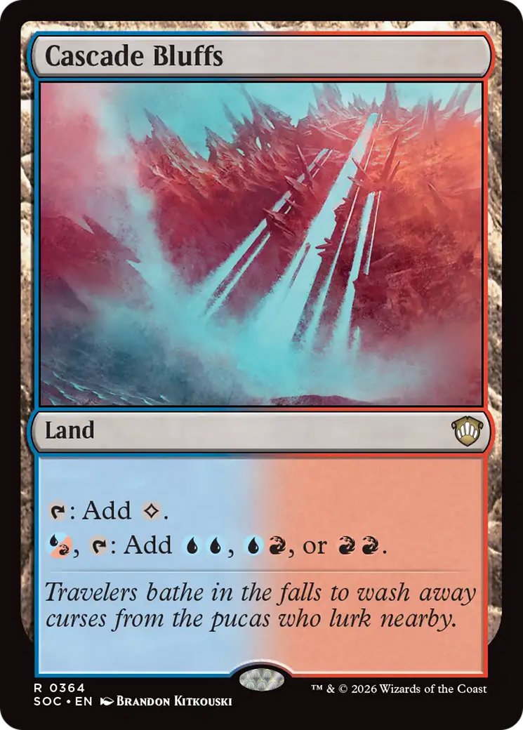 Cascade Bluffs [Secrets of Strixhaven Commander] | Lots Moore NSW