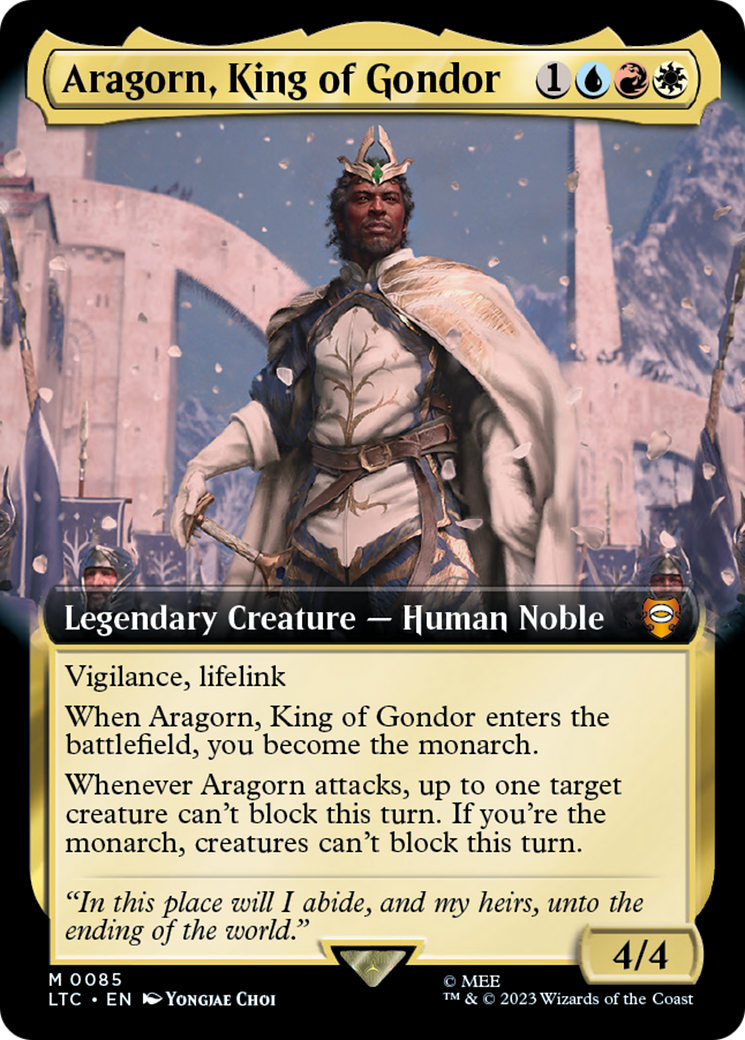 Aragorn, King of Gondor (Extended Art) [The Lord of the Rings: Tales of Middle-Earth Commander] | Lots Moore NSW