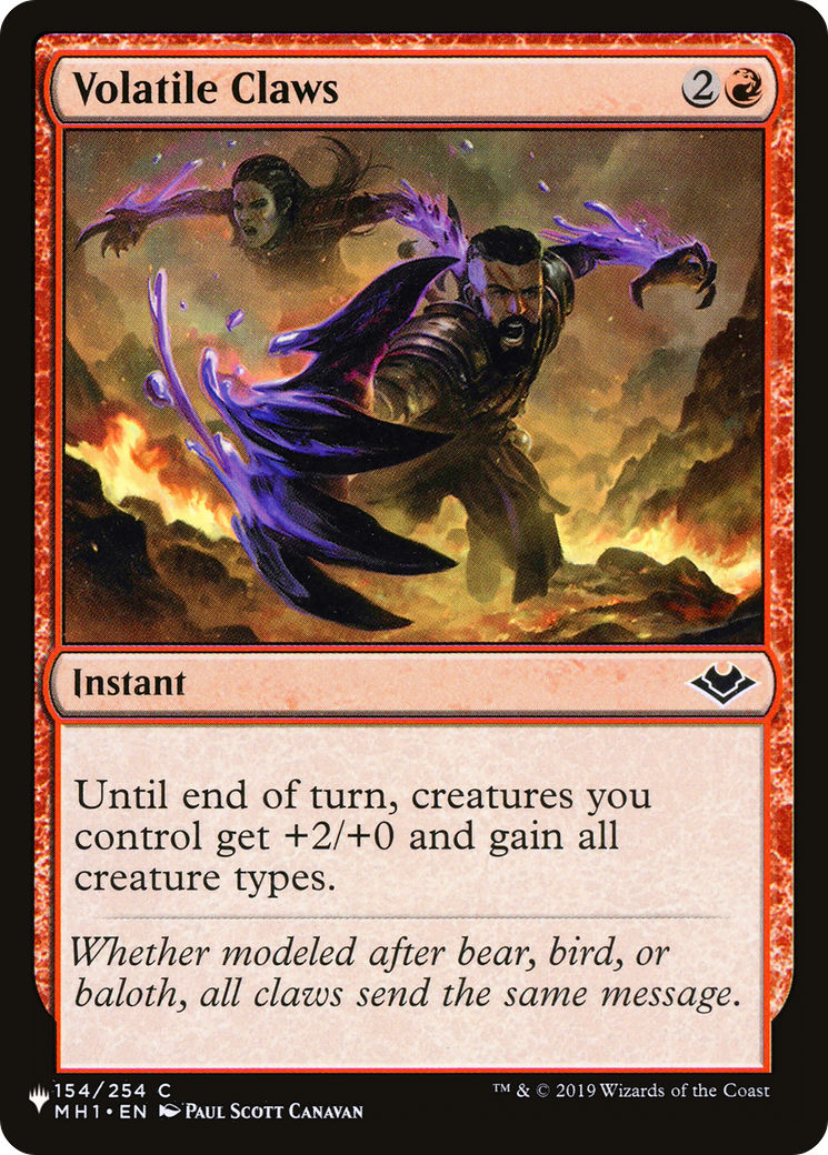 Volatile Claws [The List] | Lots Moore NSW