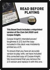 Corpse Knight Reminder Card (Knights' Charge Brawl Deck) [Core Set 2020 Tokens] | Lots Moore NSW