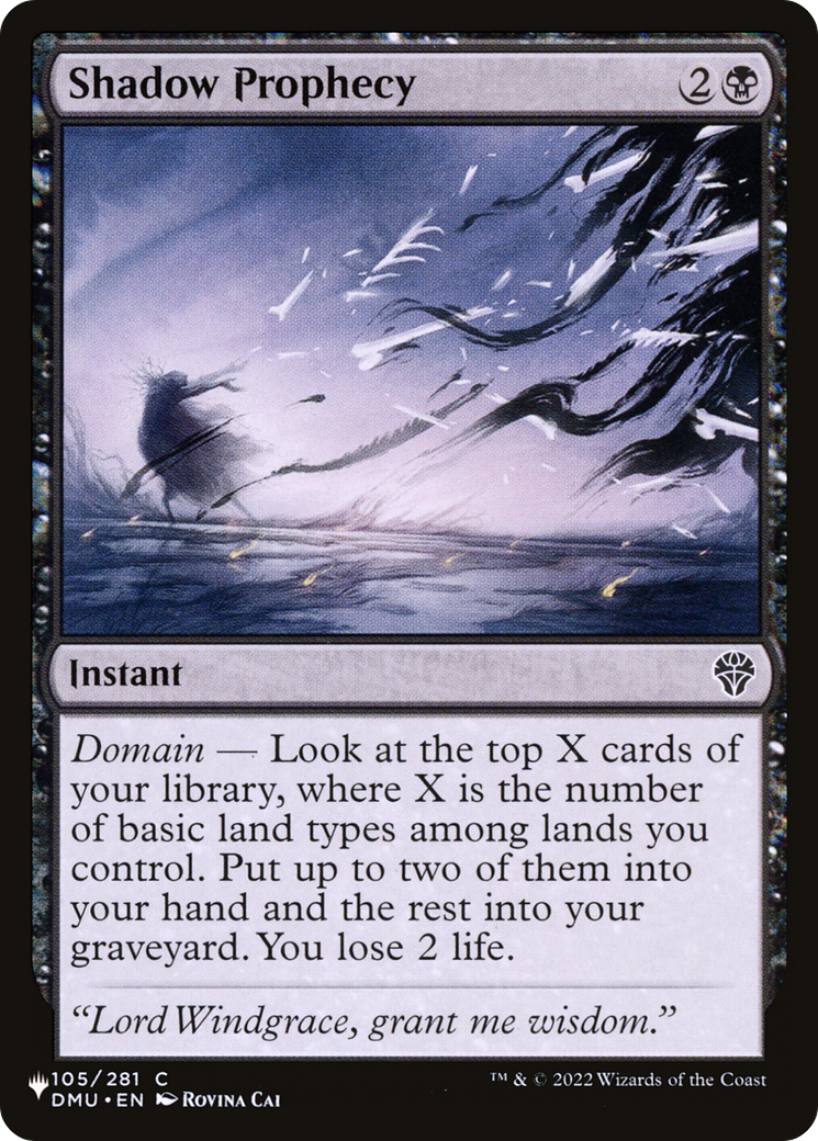 Shadow Prophecy [The List] | Lots Moore NSW