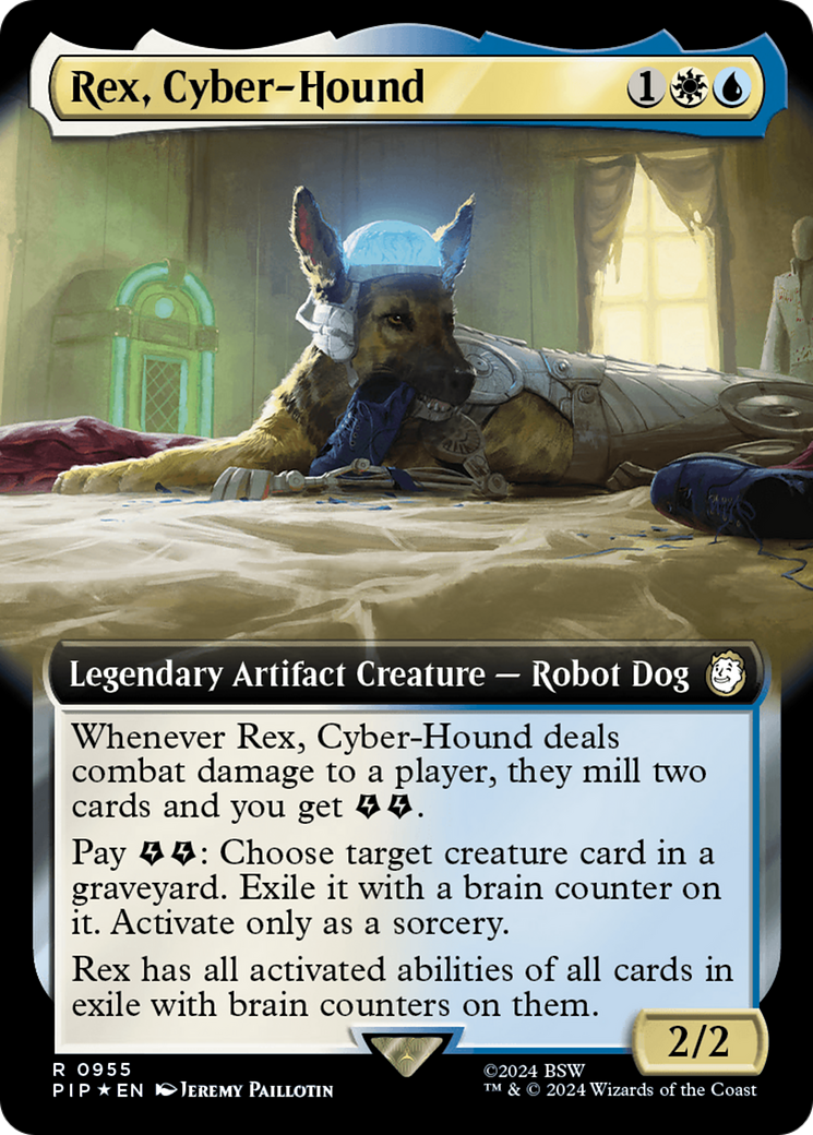 Rex, Cyber-Hound (Extended Art) (Surge Foil) [Fallout] | Lots Moore NSW