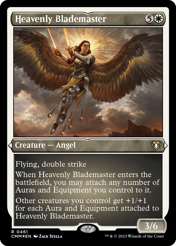 Heavenly Blademaster (Foil Etched) [Commander Masters] | Lots Moore NSW