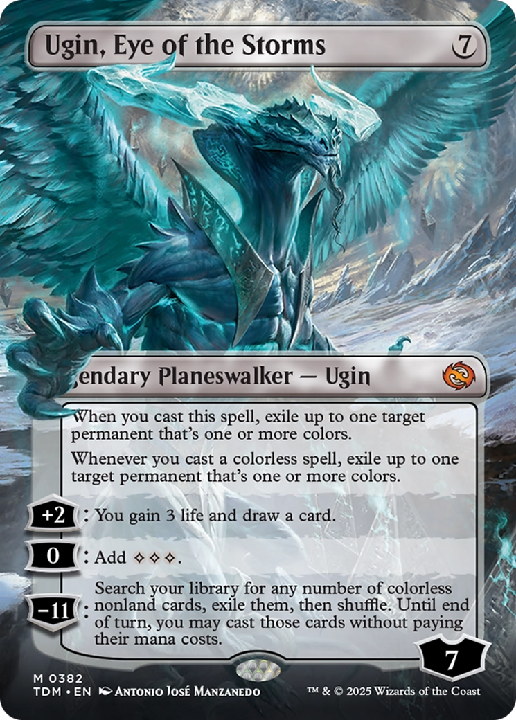 Ugin, Eye of the Storms (Borderless) [Tarkir: Dragonstorm] | Lots Moore NSW